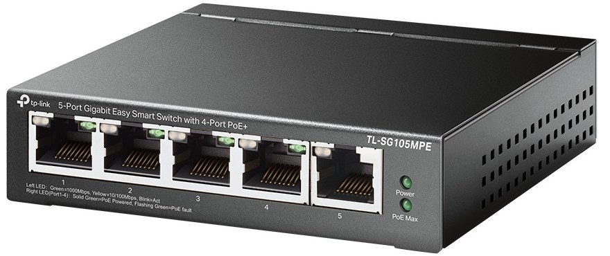 SWITCH 5-PORT GIGA EASY SMART WITH 4-PORT POE+ 120W TP-LINK – תמונה 4