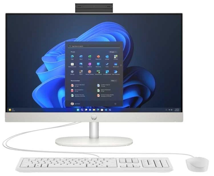 HP AIO ProOne 240 G10 24" FHD i5-1334U/16GB/512SSD/WIN11PRO/WIFI/ WHITE/3Y – תמונה 2
