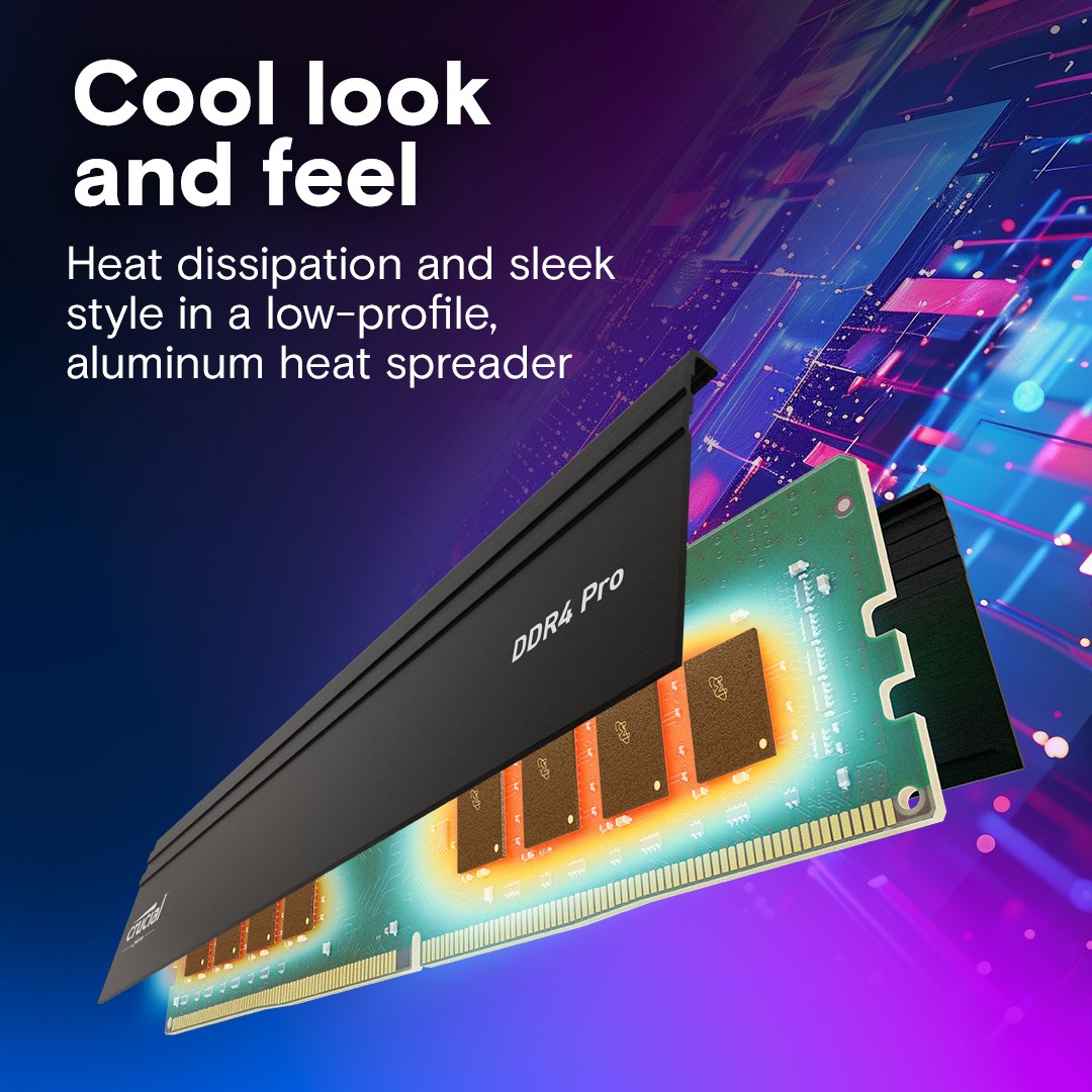 64GB (2x32 GB) DESKTOP DDR4 3200MHz Crucial Pro – תמונה 4