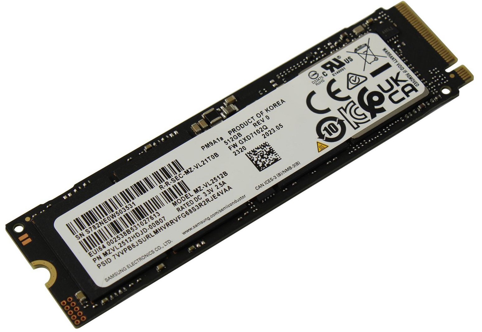 SAMSUNG /HP SSD 512GB PM9A1 M.2 NVMe – תמונה 3