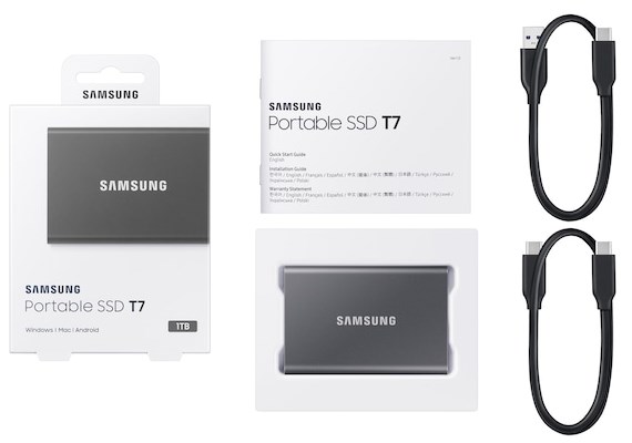 EXTERNAL SSD 1TB T7 PORTABLE USB 3.2 SAMSUNG – תמונה 8