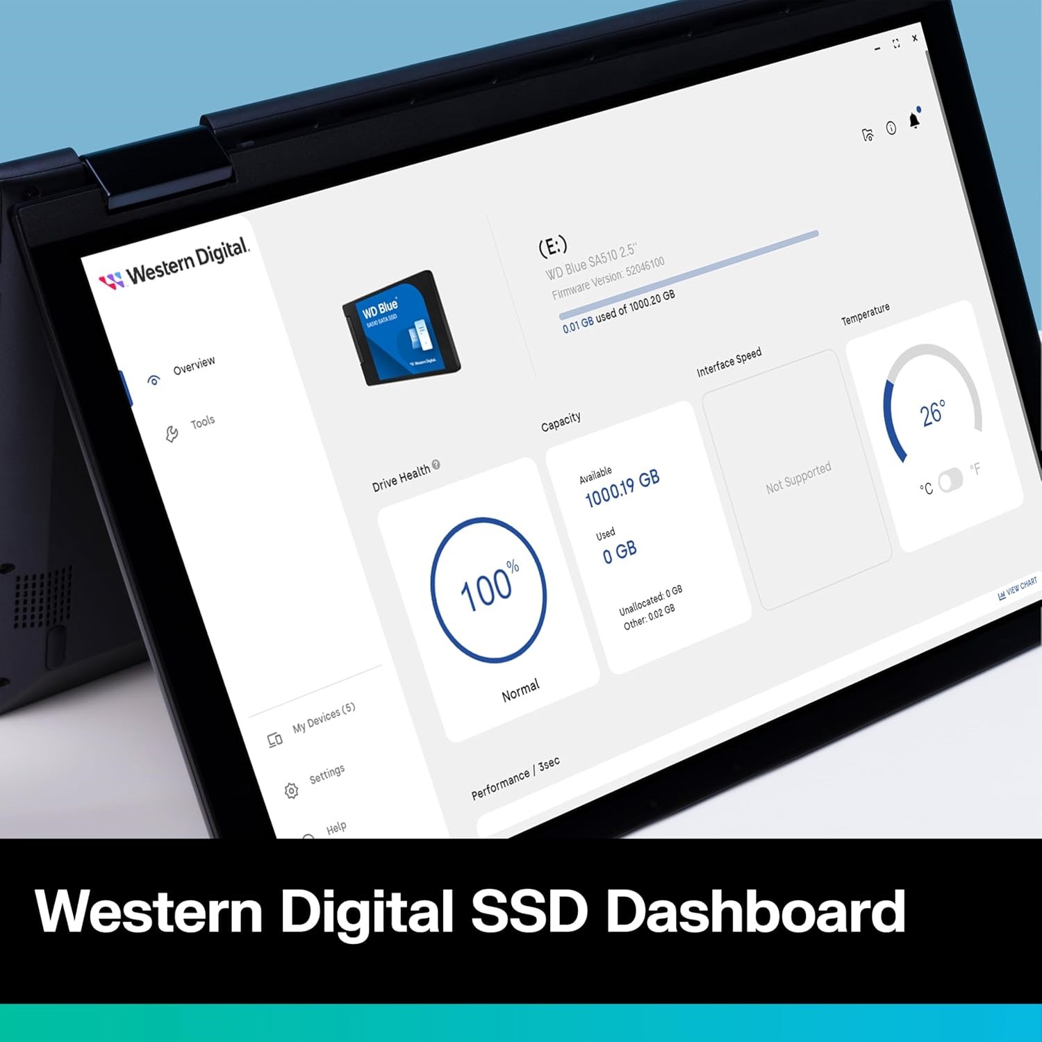 WD Blue 2.5"/7 mm cased SSD 2TB WDS200T3B0A – תמונה 3