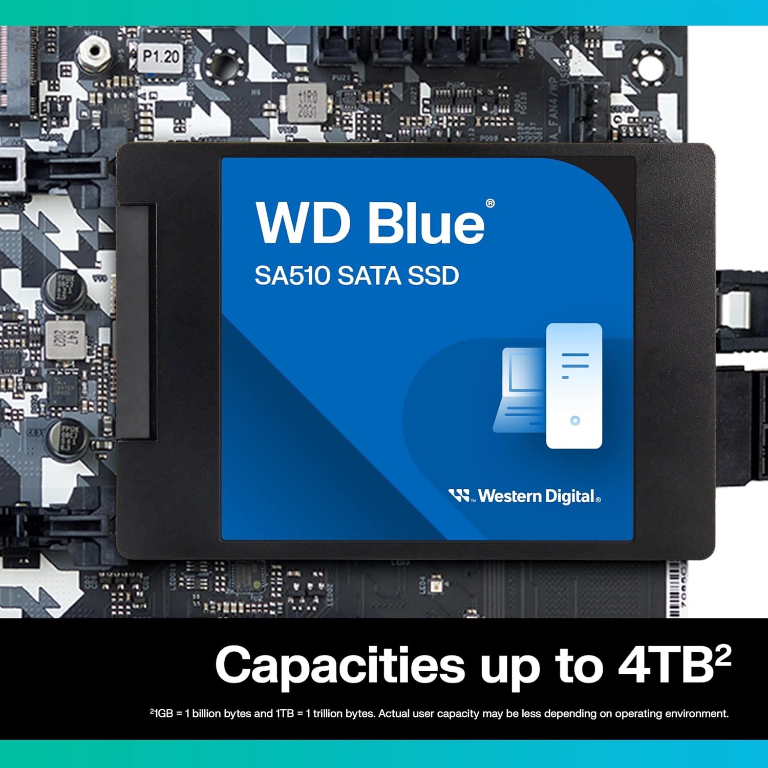 WD Blue 2.5"/7 mm cased SSD 2TB WDS200T3B0A – תמונה 4