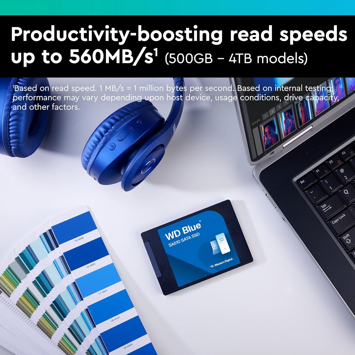 WD Blue 2.5"/7 mm cased SSD 2TB WDS200T3B0A – תמונה 5