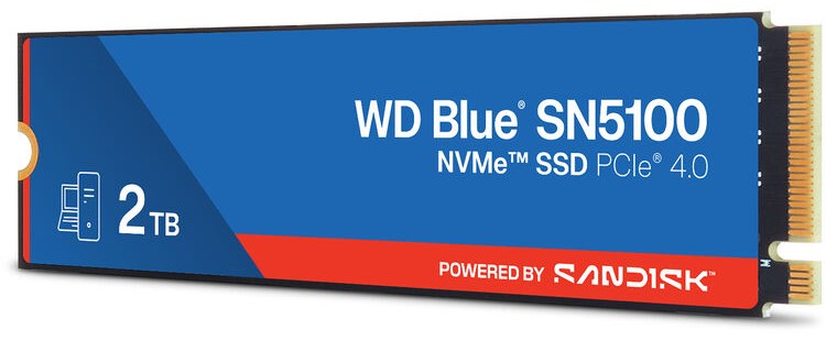 WD SSD 2TB M.2 PCIe 4.0 x4 2280 SN5100 Blue – תמונה 7