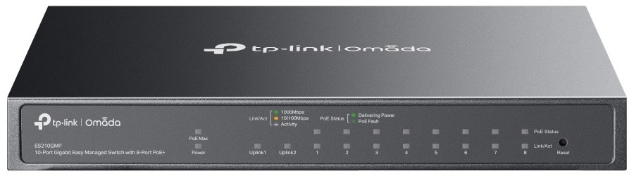 SWITCH 10-PORT Gigabit Smart L2 8xPOE+ 1xGbE 1xSFP ES210GMP TP-Link