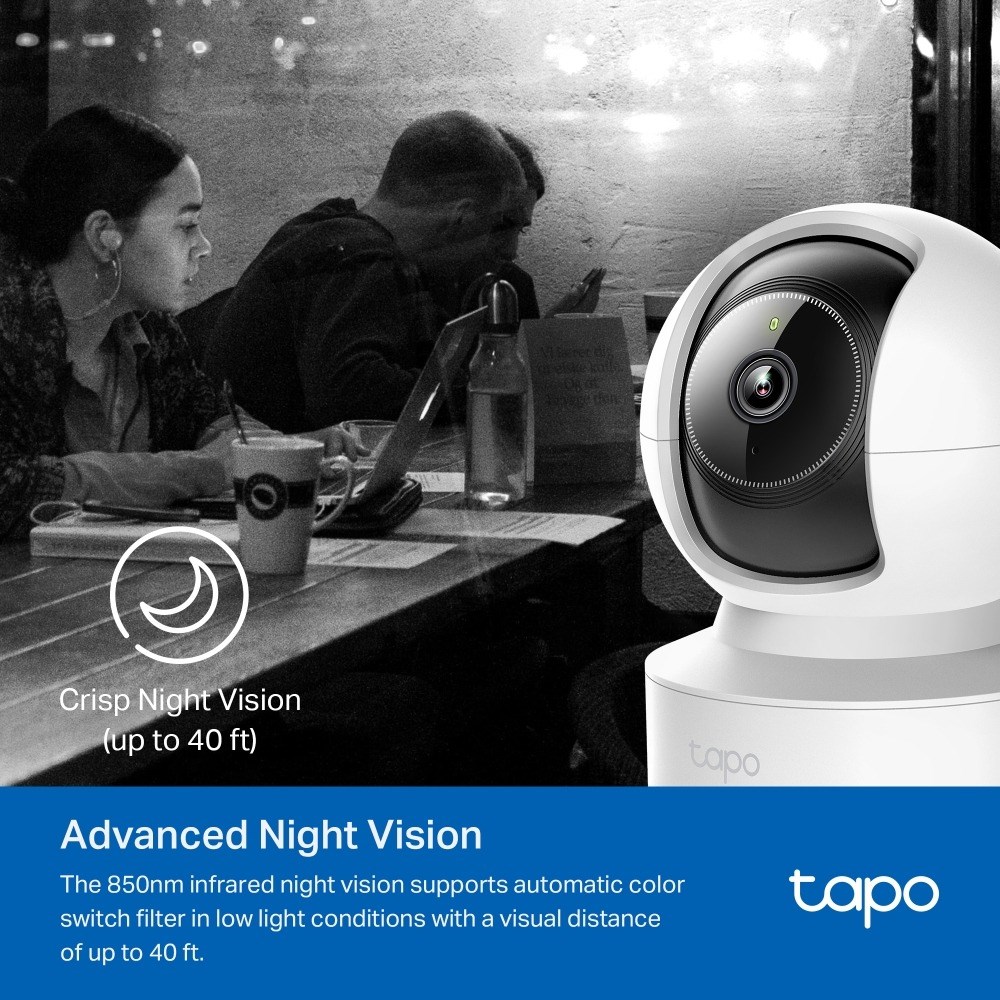 TAPO C222 WIFI Pan/Tilt AI Home Security 4MP – תמונה 5