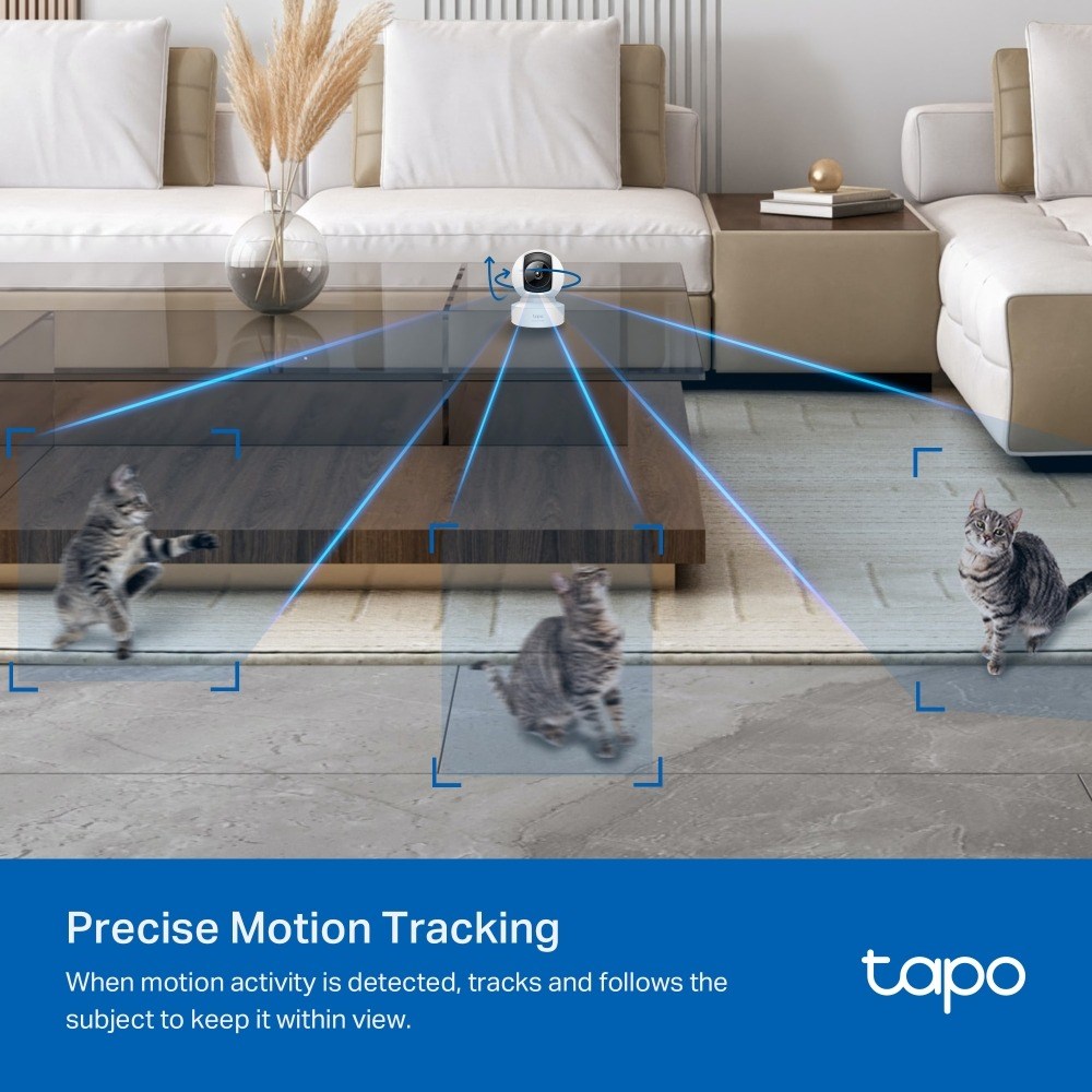 TAPO C222 WIFI Pan/Tilt AI Home Security 4MP – תמונה 8