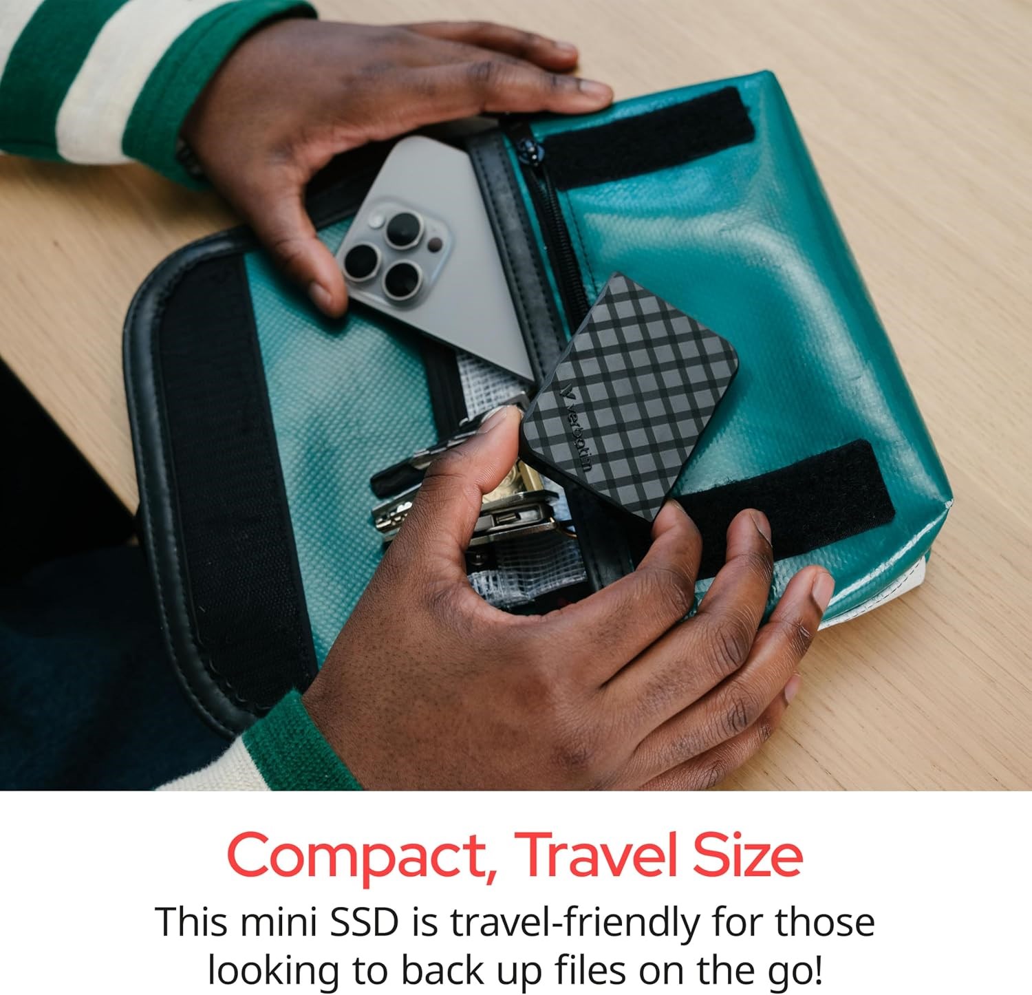 EXTERNAL SSD 512GB PORTABLE USB3.2 TYPE-C Verbatim Store 'n' Go Mini Diamond – תמונה 9