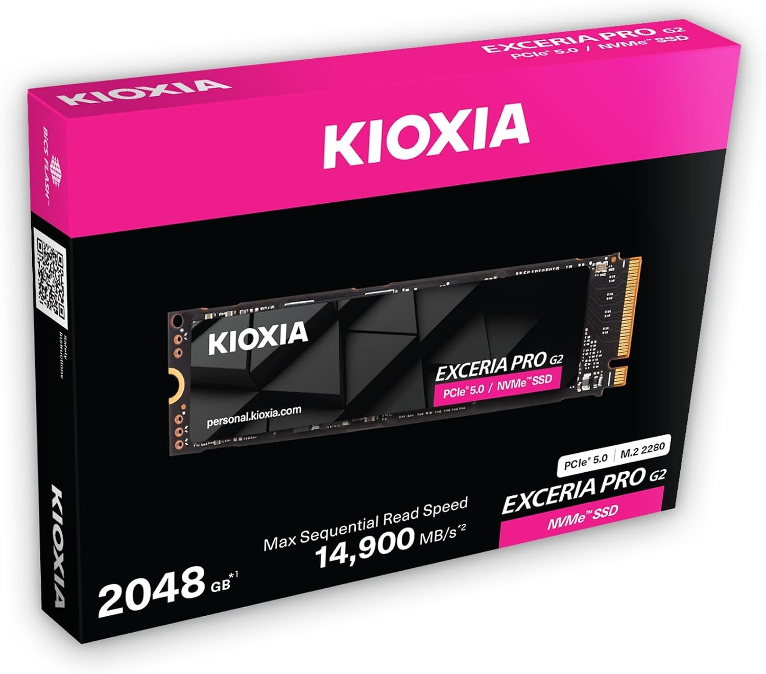 Kioxia SSD 2TB Exceria Pro G2 PCIe 5.0 NVMe M.2 2280 – תמונה 3
