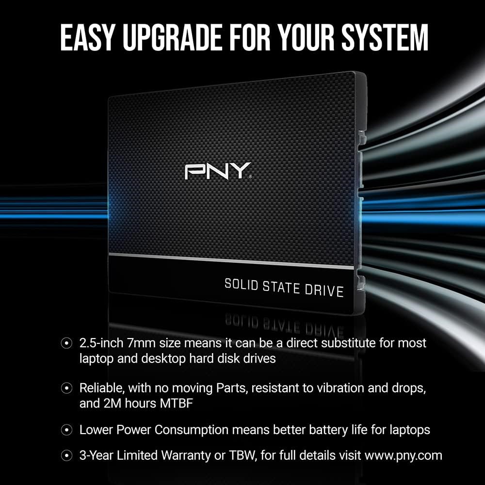 PNY CS900 2.5" SSD 1TB SSD7CS900-1TB-RB – תמונה 7