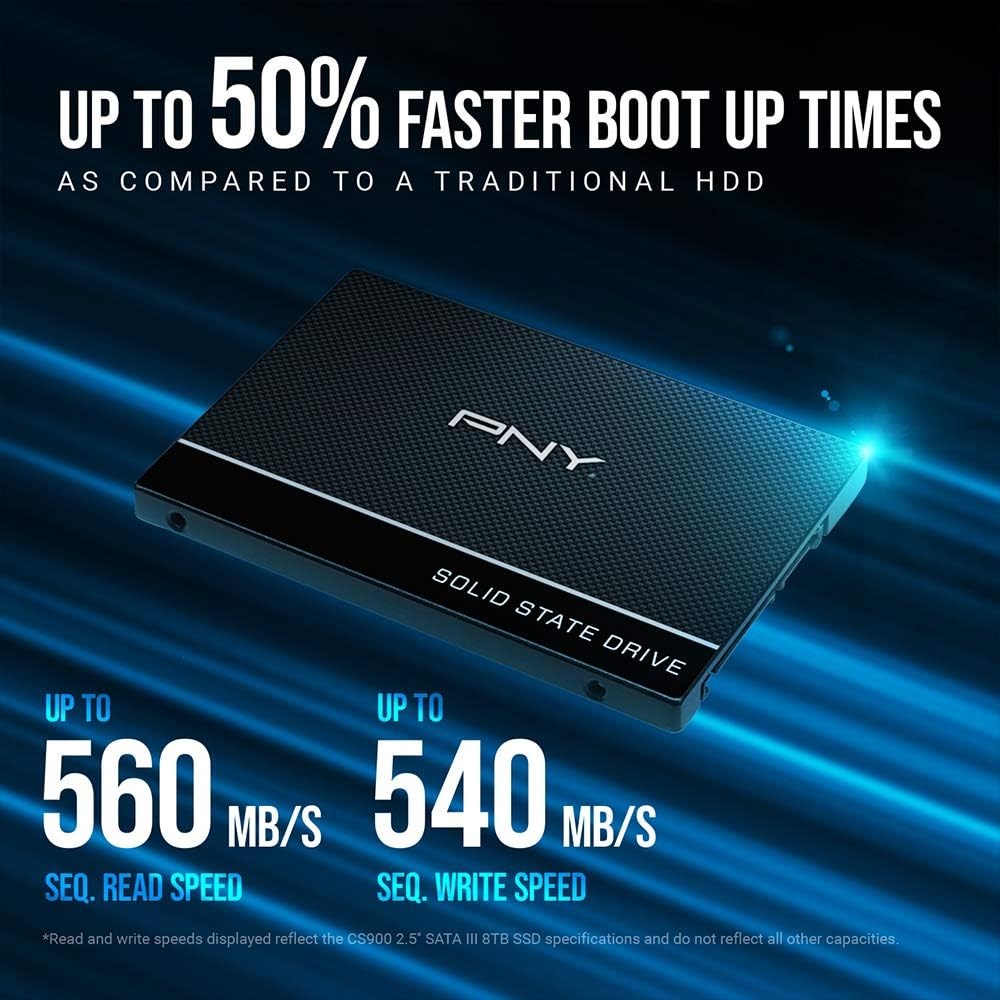 PNY CS900 2.5" SSD 1TB SSD7CS900-1TB-RB – תמונה 9